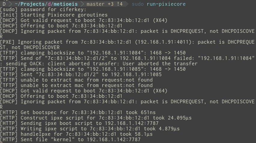 Setting up a Clan machine using PXE boot